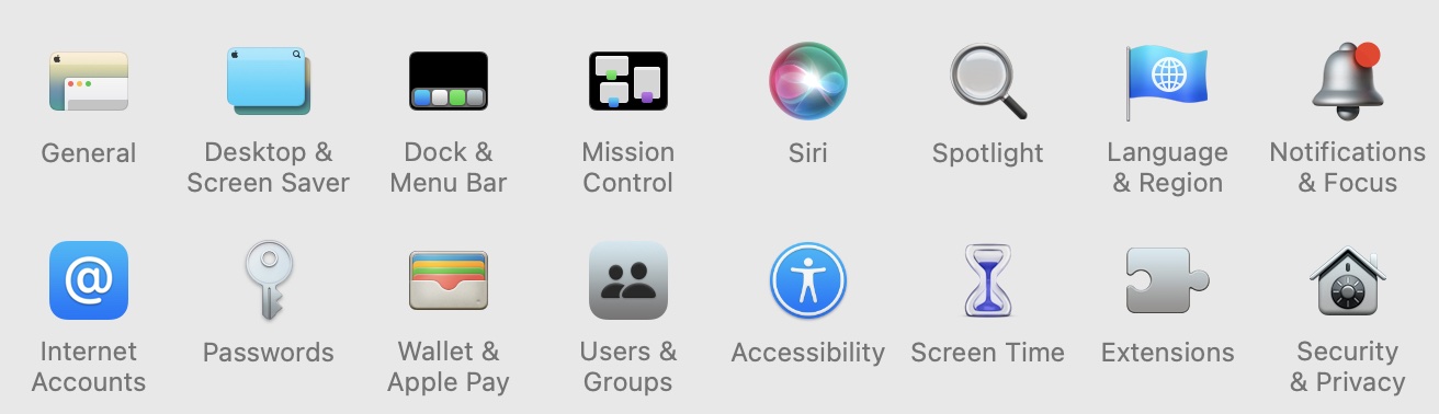 Showing the location of the Security & Privacy settings in OSX System Preferences